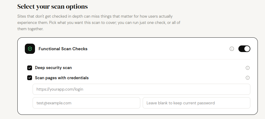 Scanning pages behind a login
